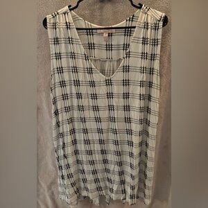 Philosophy Plaid Sleeveless Women's Top 2X